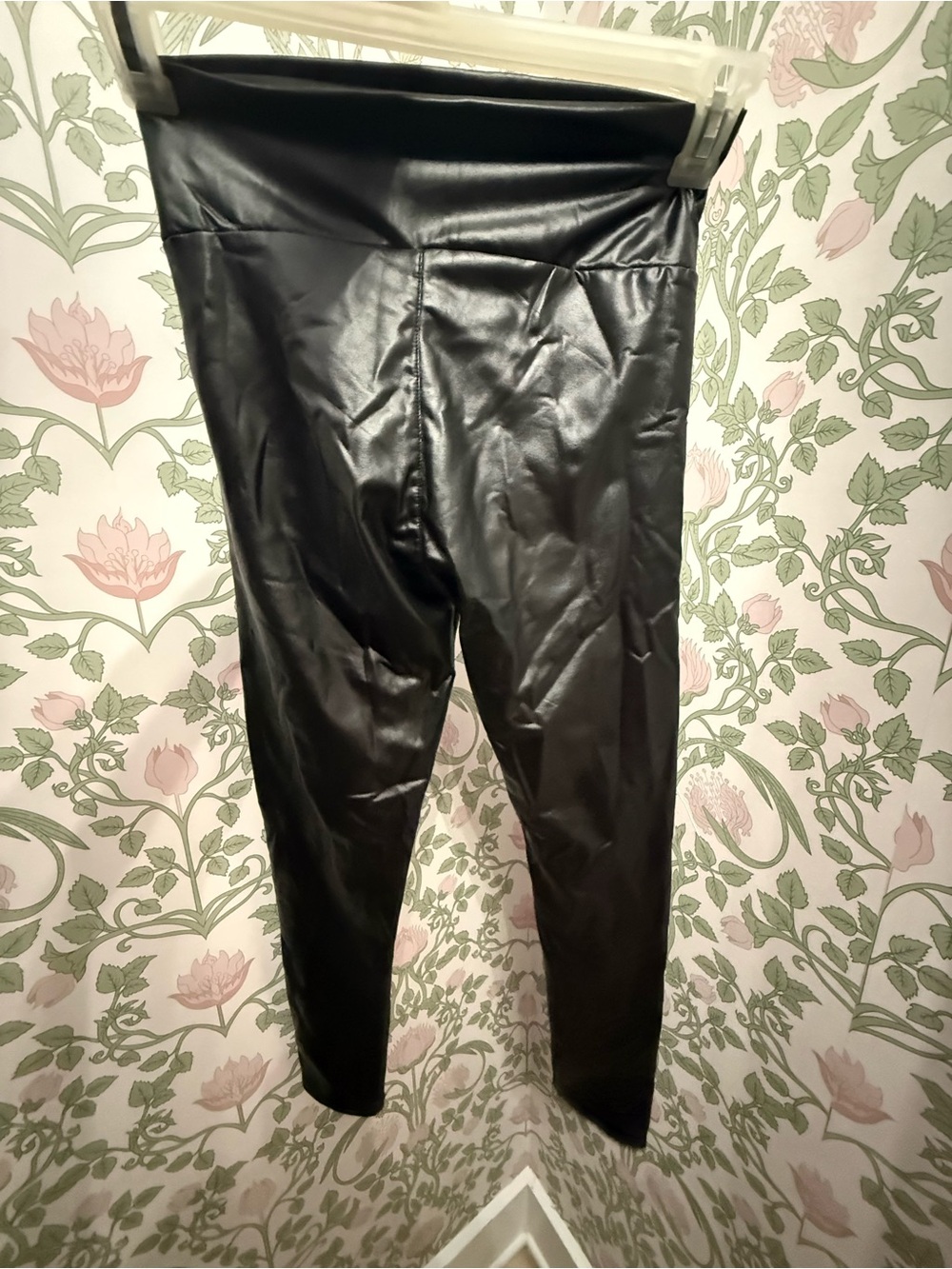 Black Faux Leather Leggings - Women's Stretch Skinny Pant